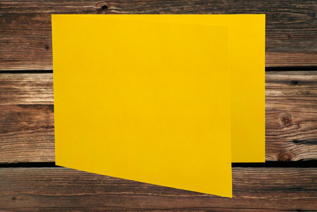 Klappkarten 148x210/420 mm (A5) langdoppelt Butterblumengelb 230 g/qm